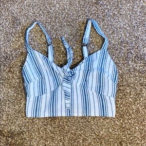 Hollister striped crop top